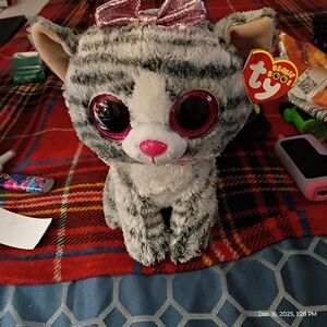 Ty Plush Cat with Pink Bow
